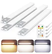 12" Thin Motion-Activated Under Cabinet Lighting, Aluminum Alloy Under Counte...