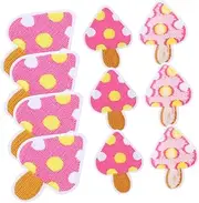 ARTSEWPLY 10pcs Embroidered Mushroom Applique Patches for DIY Repair Iron Decorative Patches for Clothing Bags Hats and More