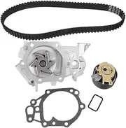 ZYBUFON Timing Belt Kit with Water Pump Compatible for Nissan Renault Twingo Thalia I Kangoo CLIO II III IV 1.2 16v Compatible for Gates KP25577XS Water Pump Automotive