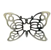 Made In Italy Vintage Leonard Silver Plated Butterfly Trivet Footed