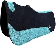 CHALLENGER Western 30x30 Contoured Wool Felt Patina Leathers Close Contact Saddle Pad 39255