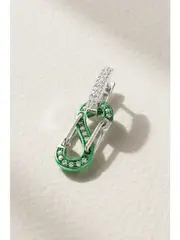 [EÉRA] EÉRA - Small White Gold, Silver And Diamond Single Earring - One size One size Gold