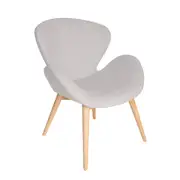 SK Designer Living | Replica Arne Jacobsen Swan Chair | Light Grey Fabric | Natural Legs