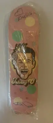 Jackass Johnny-O Skateboard Deck ~ Steve-O and Johnny Knoxville ~ RARE ~ SIGNED