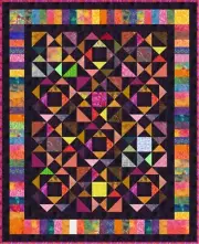 BUNAKEN - 65" x 53" - Quilt-Addicts Pre-cut Patchwork Quilt Kit