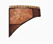 TUNED PAN FLUTE 13 PIPES- FROM PERU -NAZCA LINES DESIGNS - CASE INCLUDED