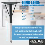 Adjustable Table Legs, Activity Desk Legs Kit, Tall Classroom Table 20-29"