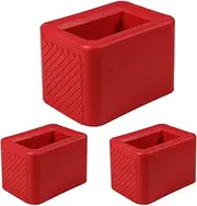 AIMALL 3 PCS Silicone Car Seat Belt Holder, Universal Slot Bracket Retainer for Enhanced Comfort and Safety, Red, 1.89x1.77 Inches