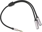 Vaguelly Headset Splitter Cable Audio Jack Splitter for Mobile Dual Headphone Adapter for Sharing Audio Lightweight Portable Mic Cord for Smartphones Tablets Laptops