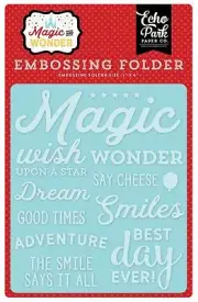 ECHO PARK "MAGIC AND WONDER" EMBOSSING FOLDER-WISH UPON A STAR SCRAPJACK'S PLACE