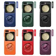 Phone Case For Samsung Galaxy Z Flip 6 Z Flip 5 Z Flip 4 Z Flip 3 Flip Cover Ring Holder Magnetic Support Wireless Charging Armor PC
