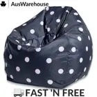 New Kids Chair Beanbag Bean Bag Cover 150 Litre Bean Skin Pink Spot No Fillings