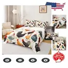 Cozy King Size Microfiber Bed Sheet Set - Rustic Animal Print for All Seasons