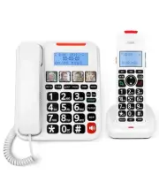 Amplified Corded/Cordless Seniors Phone with Answering Machine, Intercom, Aud...