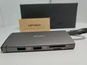 UPVICH USB C HUB Type C to Multi HDMI USB 3.0 with Power Adapter Docking Station