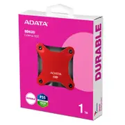 Adata SD620-1TCRD SD620 1TB Red External Solid State Drive, Shock Resistance, USB3.2