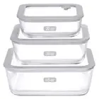 Glass Food Containers with Glass Lid, Microwave Safe Glass Food Storage Conta...