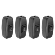 Inline Cord Switch AC 250V 3A DPDT Switch 2.6 x 1.2 Inch/Black/4 Pcs