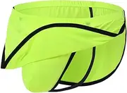 [MUEBAIRES] Men's Sexy G-String Shorts Appearance Open Front and Back Side Slit Bulge Pouch Thong Underwear