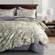 Get Bed Ready Vintage Botanical Bedding Garden Camellia Flower Print 400tc Co...