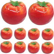 ORFOFE 10pcs Realistic Fake Fruit Models Simulation Tomatoes Life-Like Foams Tomato Statues for Decor