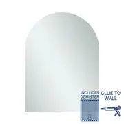 Thermogroup Aspen Polished Edge Arch Mirror 750x1000mm Glue-to-Wall and Demister AC7510GTD