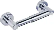 YUET Toilet Roll Holder Paper holders Wall Mounted Spring Loaded Flexible Round Mounting Tissue Stand Hanger Bathroom Kitchen Storage Silver Chrome Stainless Steel
