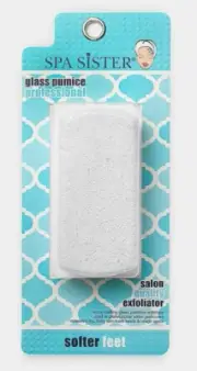 Spa Sister Glass Pumice Sponge Professional Salon Quality Exfoliator Softer Feet