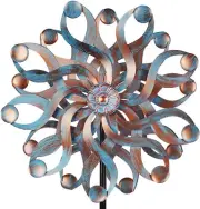 Wind Spinner Large Metal Double Kinetic Outdoor Garden Patio Lawn Art Decoration