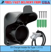 EV Charger Holder Wall Mount Cable Organizer for Type 1 J1772 Plug Dock Holster