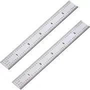 2Pack 6" Stainless Steel Machinist Ruler for School Office Architect Engineer