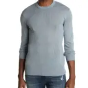 Allsaints Nomo Cre Nordic in Blue Marl, Size S