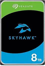 Seagate Skyhawk 8TB Internal Hard Drive HDD, Video Recording up to 64 Cameras, 3.5 Inch, 256 MB Cache, SATA 6GB/s, Silver, Includes Data Rescue Service (ST8000VXZ10)