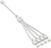 Coolmoon ARGB Splitter 5V 3 Pin Connector 1 to 4 (White)
