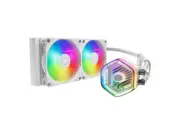 CoolerMaster MasterLiquid 240 Atmos White ARGB Close-Loop AIO Liquid Cooler,
