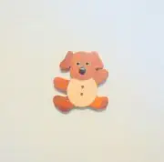 Cheeky Puppy Button 30mm (per 5 buttons)