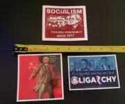 Anti Tyranny Communism Socialism Oligarchy GREAT RESET STICKERS lot of 3
