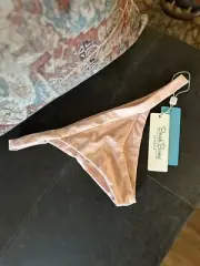 Beach Bunny London Skimpy Textured Bikini Bottom Pink Size XL NWT Read