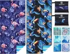 2 Pack Microfiber Lightweight Beach Towel Sand Free Quick Dry Absorbent Thin Com