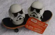 Two Star Wars Storm Trooper Finger Puppets on a tech Deck Finger Board Lucasfilm