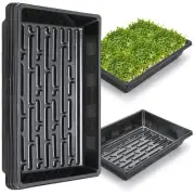 5 Pack Seedling Trays 10x16.9x2.5 Reusable No Holes for Microgreens