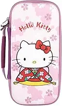 Konix Hello Kitty Schutzhülle und Tragetasche für Nintendo Switch, Switch OLED und Switch 2 - Zubehörfach und 8 Spiele - 3D-Motiv - Rosa