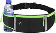 Running Fanny Pack Running Belt for Man Woman, Waterproof Running Waist Packs Running Waist Belt for Phone Water Bottle, Flip Belt Running Accessories (Black)