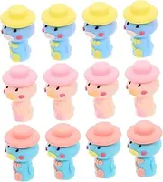 KAILIKETIY Cute Animal Pen Set Silicone Pencil Extenders Lengthener for Boys and Girls School Office Art Writing Tools