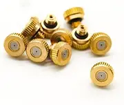 Shengsenfu 10 Pcs Outdoor Cooling System Misting Nozzles Brass Nozzles, Anti-Rust Nozzles, Low Pressure Atomizing Misting Sprayer for Patio Lawn Water Mister Parts Garden Water Sprinkler Nozzle