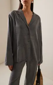 [Toteme] Monogram Flannel PJ Top