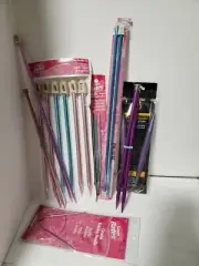 Knitting Needles Set Of 8 Various Sizes With 2 Circular Needles