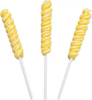 Yellow Mini Unicorn Twist Pops (24 lemon flavored suckers) Party Candy