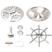 8 Piece Guitar Resonator Cone Soundhole Screen Tailpiece Bridge Dobro