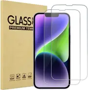 [2-Pack]9D Tempered Glass for iPhone 13 & 13 Pro Full Screen Protector Glass Apple Premium Protection Film-13 / 13 Pro